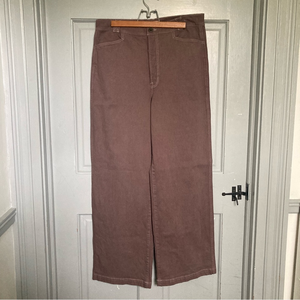 MADEWELL - Emmett 2.0 Wide Leg Pants - 30 - Garment Dyed Edition - Purple